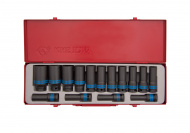 Sada rázových nástrčných prodloužených hlavic King Tony 1/2 CrMo 6 hran