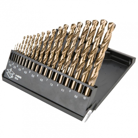 Sada vrtáků Graphite HSSCo5 1-10 mm / 19 dílů 57H089
