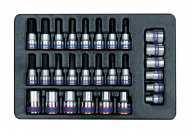 Sada hlavic King Tony 3/8+1/2 CrV 28 ks 9-7128PR