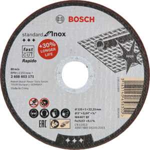 BOSCH Standard for Inox rovný dělící kotouč na nerez 125mm (1.0 mm)