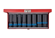 Sada rázových prodloužených nástrčných hlavic King Tony 1/2 CrMo 6 hran