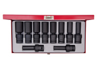 Sada rázových prodloužených kloubovýc nástrčných hlavic King Tony 1/2 CrMo 6 hran