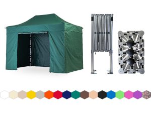 Nůžkový párty stan 2x4 m TENTino BIG HEXAGON Barva opláštění: 9A - ZELENÁ