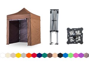 Nůžkový párty stan 2x2 m TENTino SMALL HEXAGON Barva opláštění: 10A - HNĚDÁ