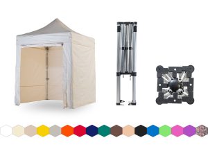 Nůžkový párty stan 2x2 m TENTino SMALL HEXAGON Barva opláštění: 2A - KRÉMOVÁ