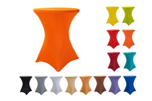 TENTino Elastický ubrus na koktejlový bistro stůl 60 cm VÍCE BAREV Barva: ORANŽOVÁ