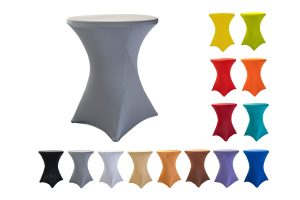 TENTino Elastický ubrus na koktejlový bistro stůl 60 cm VÍCE BAREV Barva: ŠEDÁ