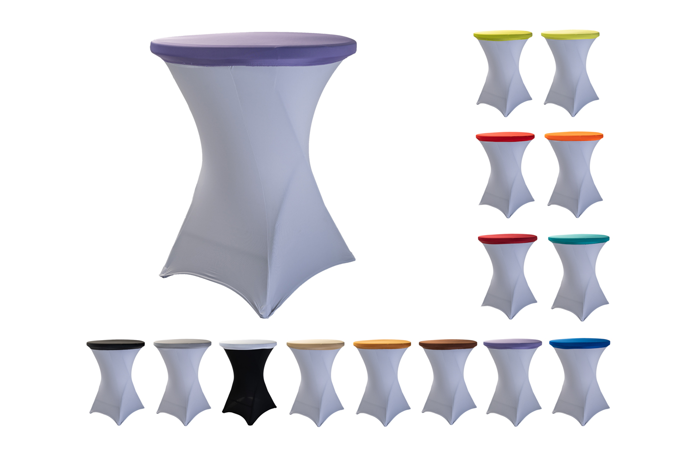 TENTino Elastická čepice na desku bistro stolu 60 cm VÍCE BAREV Barva: LEVANDULOVÁ