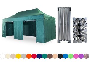 Nůžkový párty stan 3x6 m /4 nohy TENTino BIG HEXAGON Barva opláštění: 9A - ZELENÁ