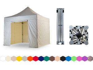 Nůžkový párty stan 4x4 m TENTino BIG HEXAGON Barva opláštění: 2A - KRÉMOVÁ