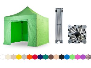 Nůžkový párty stan 4x4 m TENTino BIG HEXAGON Barva opláštění: 13A - SVĚTLE ZELENÁ