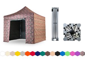 Nůžkový párty stan 4x4 m TENTino BIG HEXAGON Barva opláštění: 16A - MASKÁČOVÁ