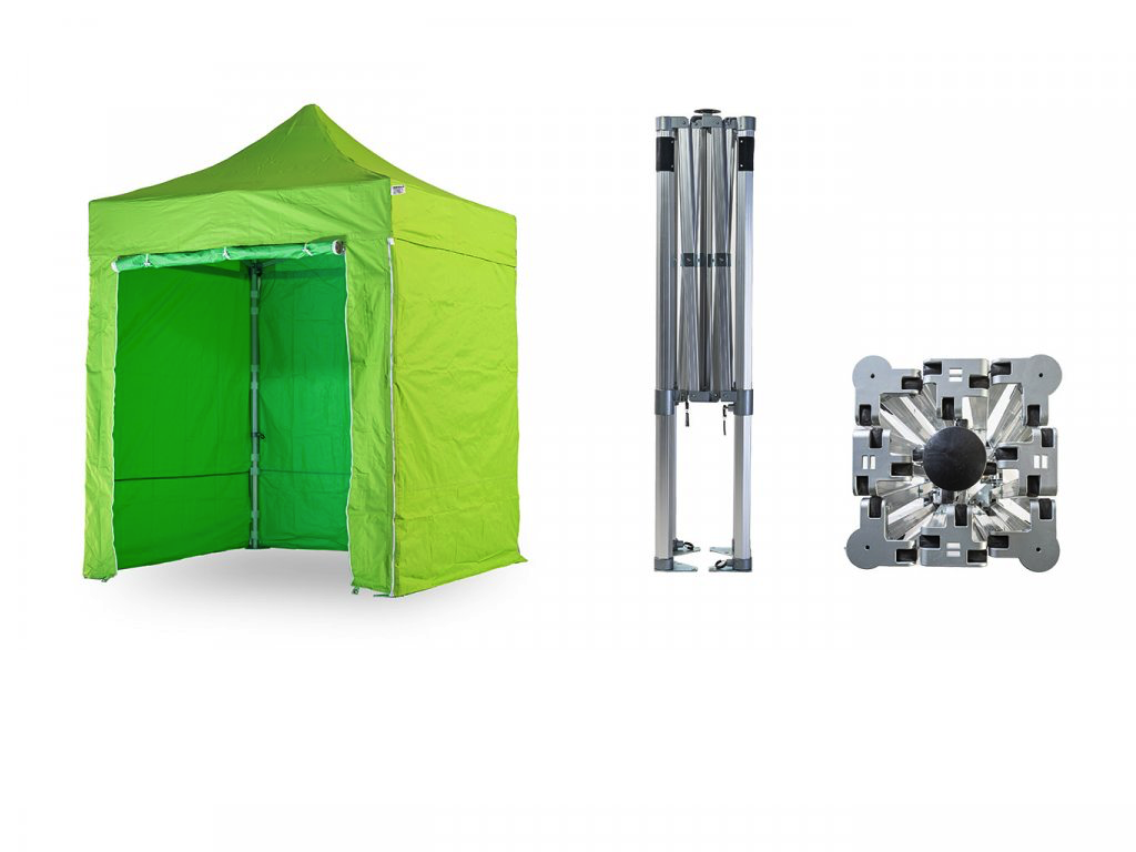 Nůžkový párty stan 2x2 m TENTino BIG HEXAGON Barva opláštění: 13A - SVĚTLE ZELENÁ