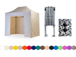 Nůžkový párty stan 2x3 m TENTino BIG HEXAGON Barva opláštění: 2A - KRÉMOVÁ