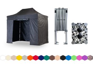 Nůžkový párty stan 2x3 m TENTino BIG HEXAGON Barva opláštění: 11A - ČERNÁ