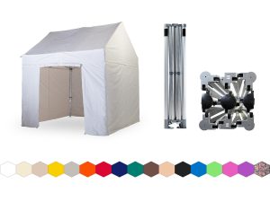 Nůžkový párty stan 3x3 m TENTino BH GABLED Barva opláštění: 1A - BÍLÁ