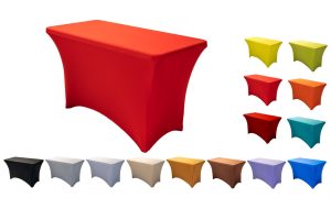 TENTino Elastický potah na skládací stůl 122x60 cm VÍCE BAREV Barva: ČERVENÁ