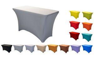 TENTino Elastický potah na skládací stůl 122x60 cm VÍCE BAREV Barva: ŠEDÁ