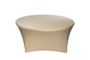 TENTino Elastický ubrus na kulatý stůl 122 cm Barva: ŠAMPAŇ