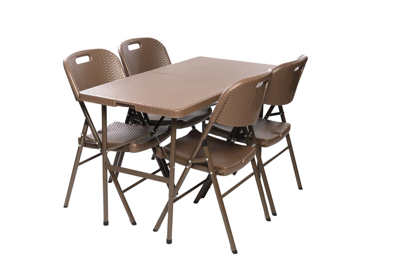 TENTino Zahradní set RATTAN - STŮL 122x60 PŮL + 4x ŽIDLE