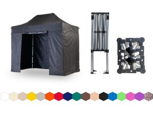 Nůžkový párty stan 2x3 m TENTino SMALL HEXAGON Barva opláštění: 11A - ČERNÁ