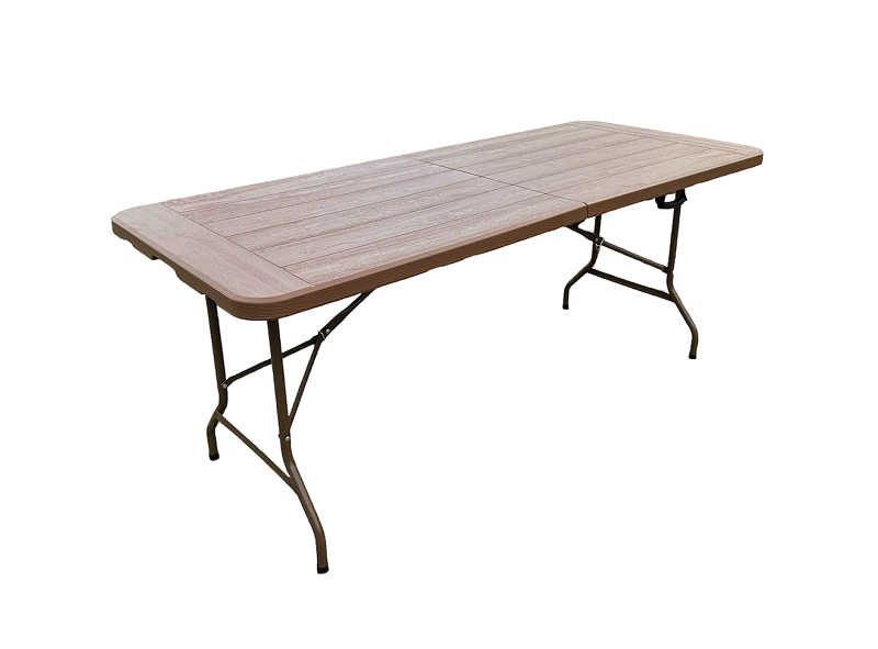 TENTino Skládací stůl IMITACE DŘEVA 180x76 cm PŮLENÝ STL180PD