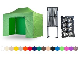 Nůžkový párty stan 2x4 m TENTino SMALL HEXAGON Barva opláštění: 13A - SVĚTLE ZELENÁ