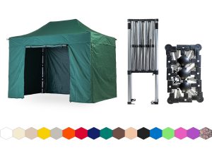 Nůžkový párty stan 2x4 m TENTino SMALL HEXAGON Barva opláštění: 9A - ZELENÁ