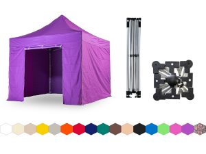 Nůžkový párty stan 3x3 m TENTino SMALL HEXAGON Barva opláštění: 15A - FIALOVÁ