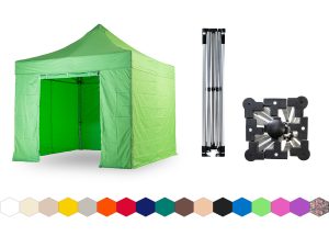 Nůžkový párty stan 3x3 m TENTino SMALL HEXAGON Barva opláštění: 13A - SVĚTLE ZELENÁ