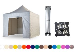 Nůžkový párty stan 3x3 m TENTino SMALL HEXAGON Barva opláštění: 5A - ŠEDÁ