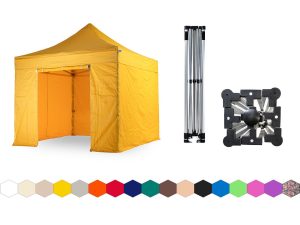 Nůžkový párty stan 3x3 m TENTino SMALL HEXAGON Barva opláštění: 4A - ŽLUTÁ