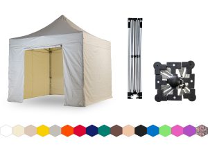 Nůžkový párty stan 3x3 m TENTino SMALL HEXAGON Barva opláštění: 2A - KRÉMOVÁ