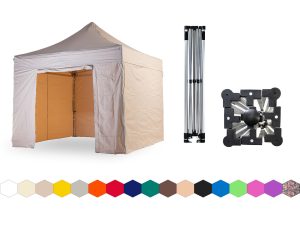 Nůžkový párty stan 3x3 m TENTino SMALL HEXAGON Barva opláštění: 3A - BÉŽOVÁ