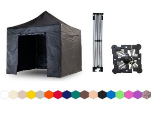 Nůžkový párty stan 3x3 m TENTino SMALL HEXAGON Barva opláštění: 11A - ČERNÁ