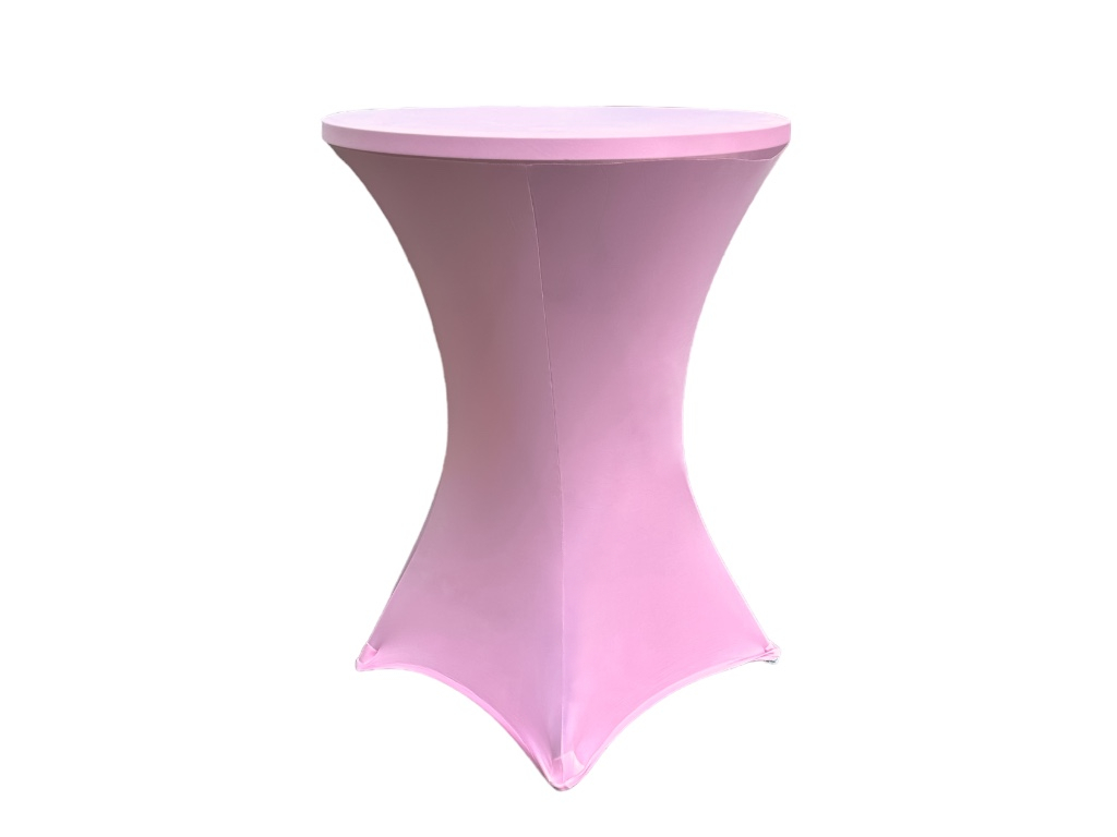 TENTino Elastický ubrus na koktejlový bistro stůl 80 cm VÍCE BAREV Barva: SVĚTLE RŮŽOVÁ
