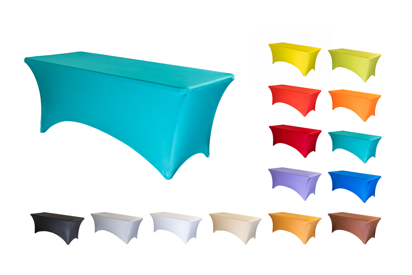 TENTino Elastický potah na skládací stůl 180x76 cm VÍCE BAREV Barva: TYRKYSOVÁ