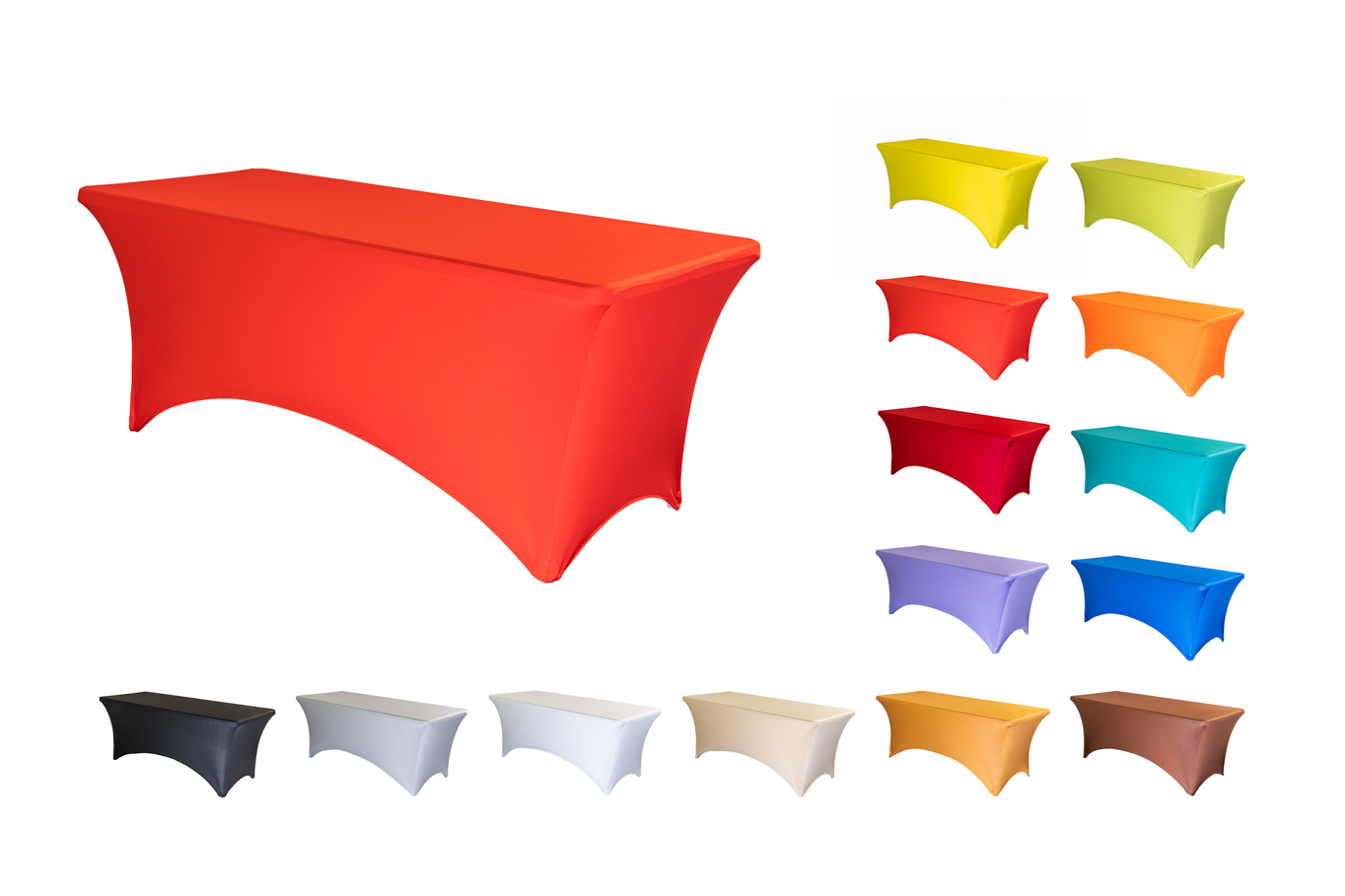 TENTino Elastický potah na skládací stůl 180x76 cm VÍCE BAREV Barva: ČERVENÁ