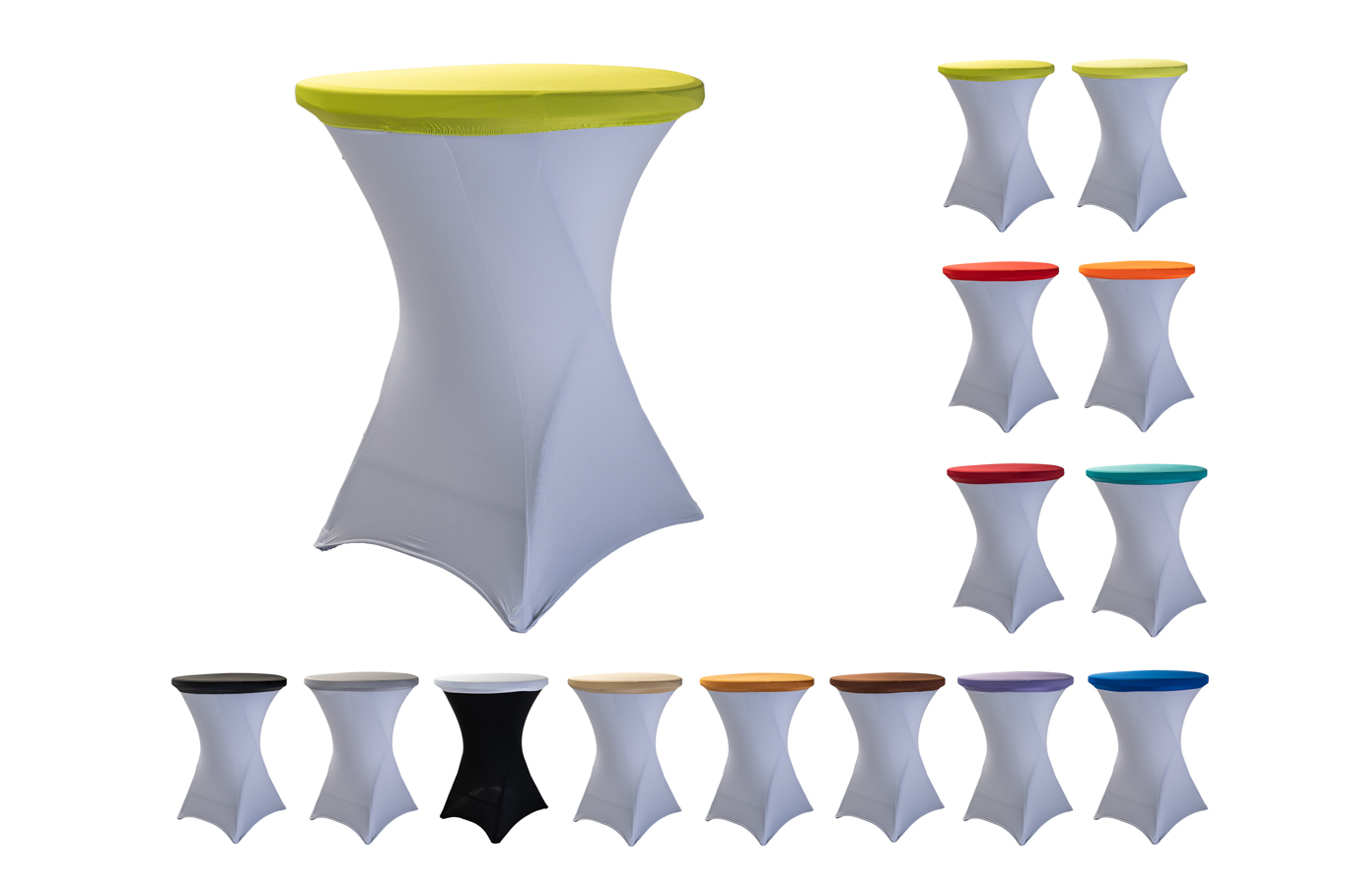 TENTino Elastická čepice na desku bistro stolu 80 cm VÍCE BAREV Barva: SVĚTLE ZELENÁ