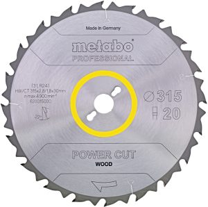 METABO Power Cut Wood Professional 315x30mm (20Z)