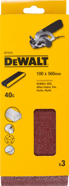 DeWALT brusný pás 100 x 560 mm K40-3 ks