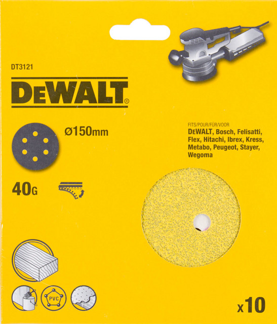 DeWALT brusný kotouč 150 mm K320-25 ks