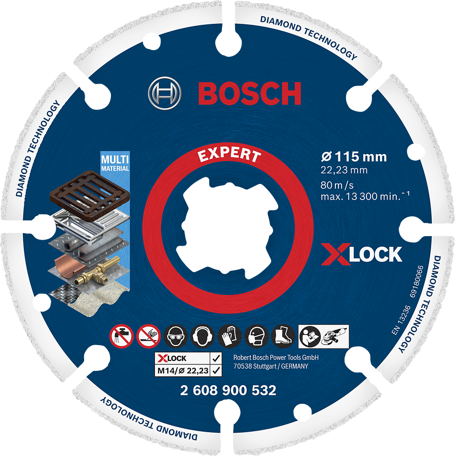 BOSCH Expert 115mm diamantový kotouč na kov Diamond Metal Wheel X-LOCK