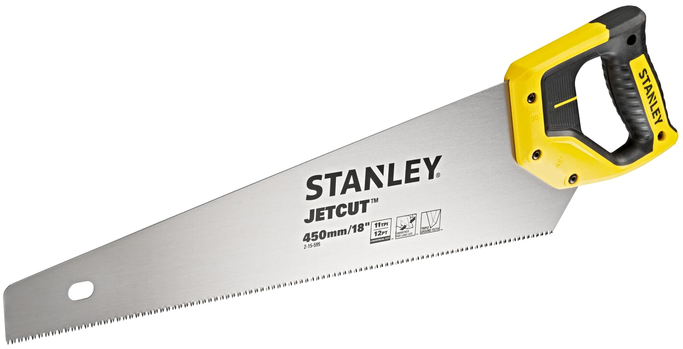 STANLEY 2-15-595 ruční pila na dřevo JETCUT standardní zuby 11 TPI - 450 mm