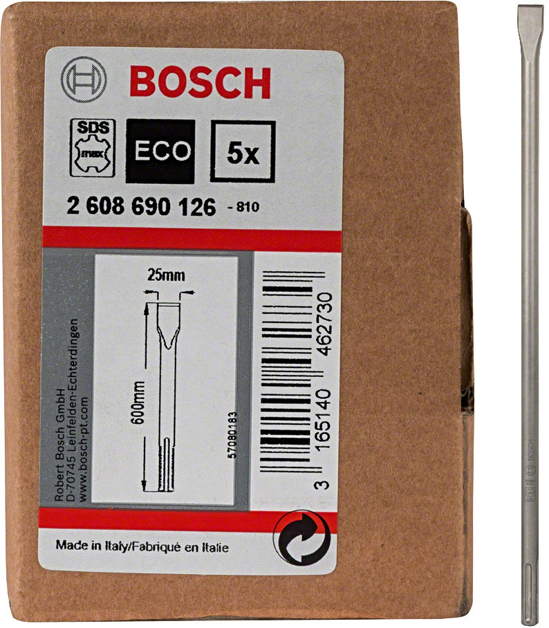 BOSCH 600mm dlouhé ploché sekáče SDS-max ECO (600/25 mm)