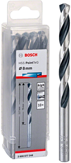 BOSCH HSS PointTeQ spirálový vrták 8mm (10 ks)
