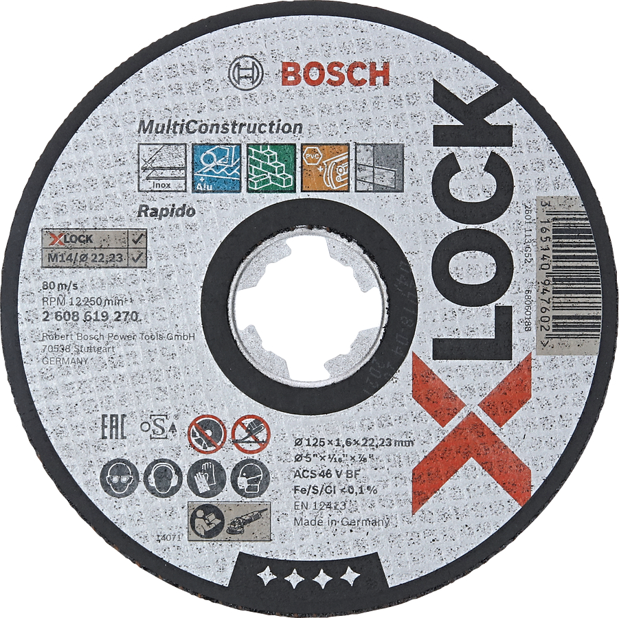 BOSCH Multi Material univerzální dělící kotouč X-LOCK (125/1.6 mm)