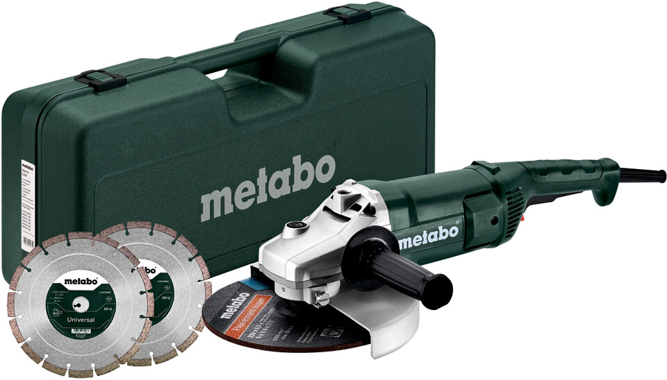 METABO WE 2200-230 SET úhlová bruska 230mm + 2x DIA kotouče + kufr