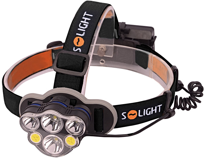 SOLIGHT WN35 LED čelová nabíjecí svítilna