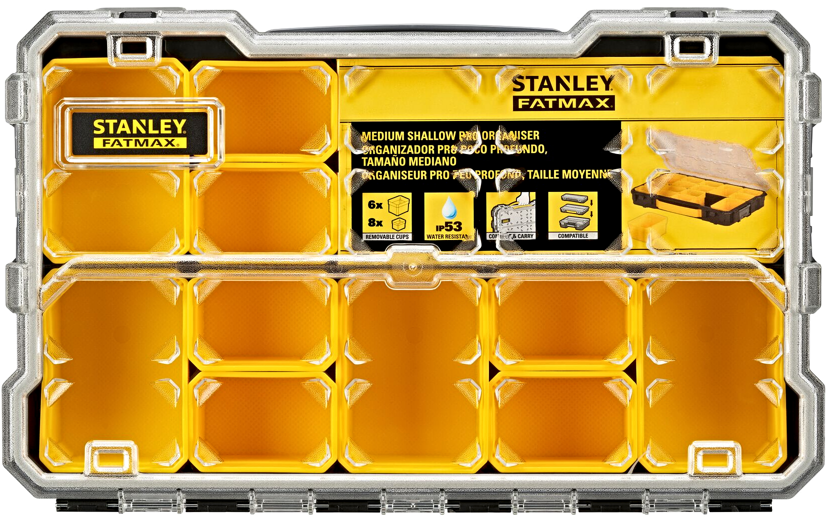 STANLEY FMST1-75779 FatMax stohovatelný organizér na nářadí - 14 přihrádek
